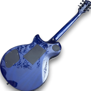 Custom Made LP Style Ocean Fade Blue Quilted Maple Top Electric Guitar - Image 3