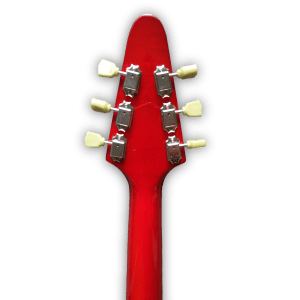 Custom Made Cherry Red Flying V Style 6 Strings Electric Guitar - Image 4