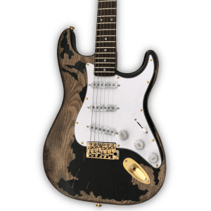 Custom Made Heavy Aged Relic Black Strat Style 6 Strings Electric Guitar - Image 2