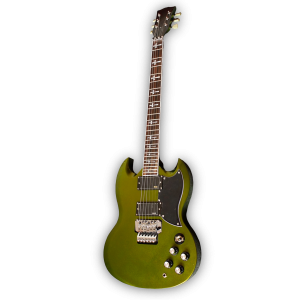Custom Made SG Style Tony Iommi Olive Drab Green 6 Strings Electric Guitar - Image 2