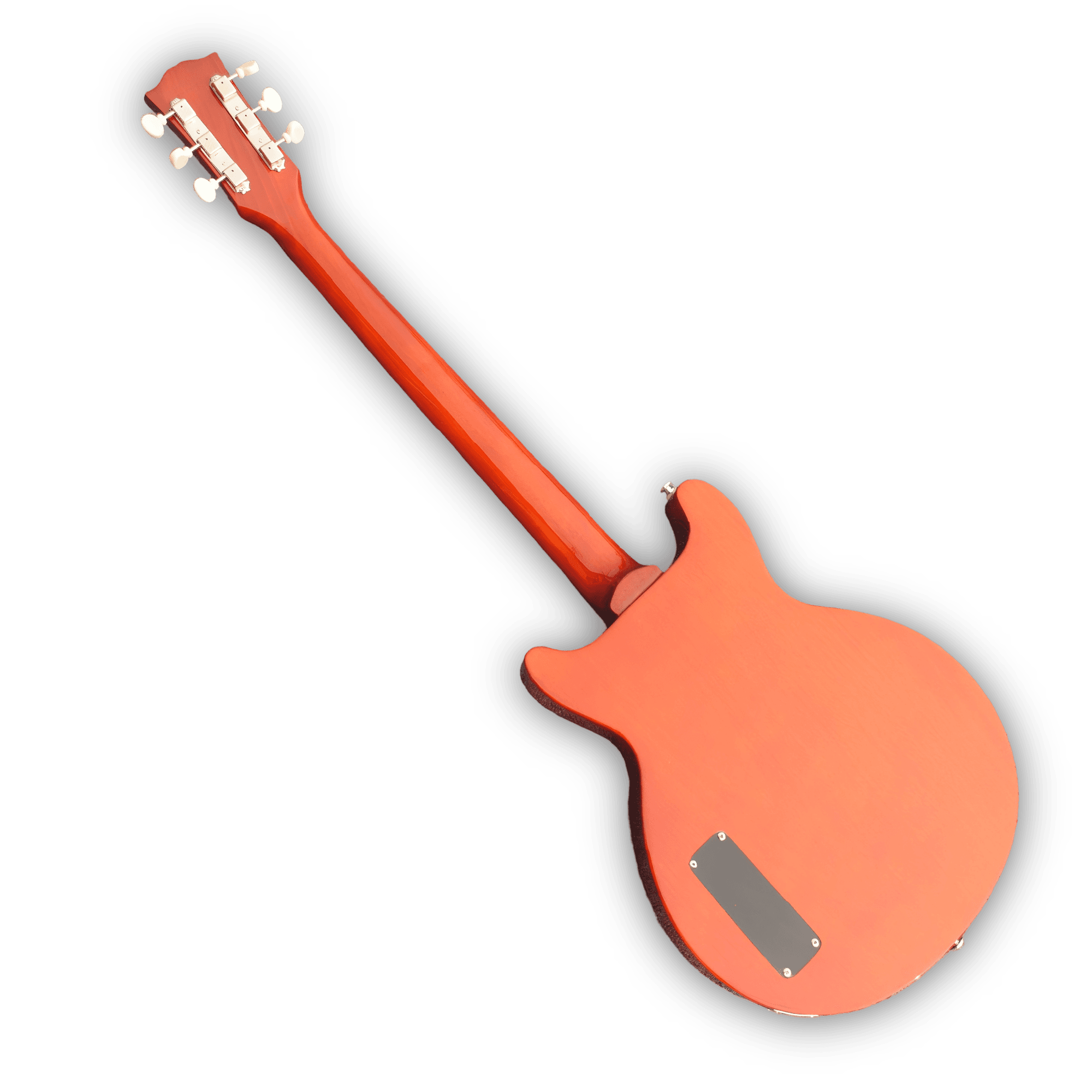 Custom Made Double Cut P90 Pickups LP Junior Style Translucent Wood Finish 6 Strings Electric Guitar - Image 3