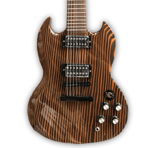 Custom Made Zebrawood Top SG Style 6 Strings Electric Guitar