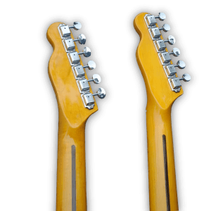 Custom Made Cream Tele Style Double Neck Richie Sambora Style Electric Guitar 12 & 6 Strings - Image 4