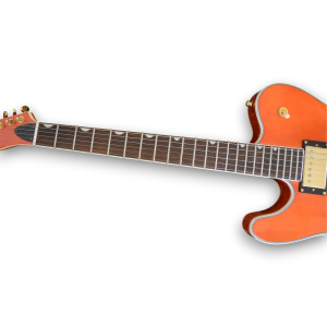 Custom Made Archtop Orange Chicke Tele Style Left Handed 6 Strings Electric Guitar - Image 4