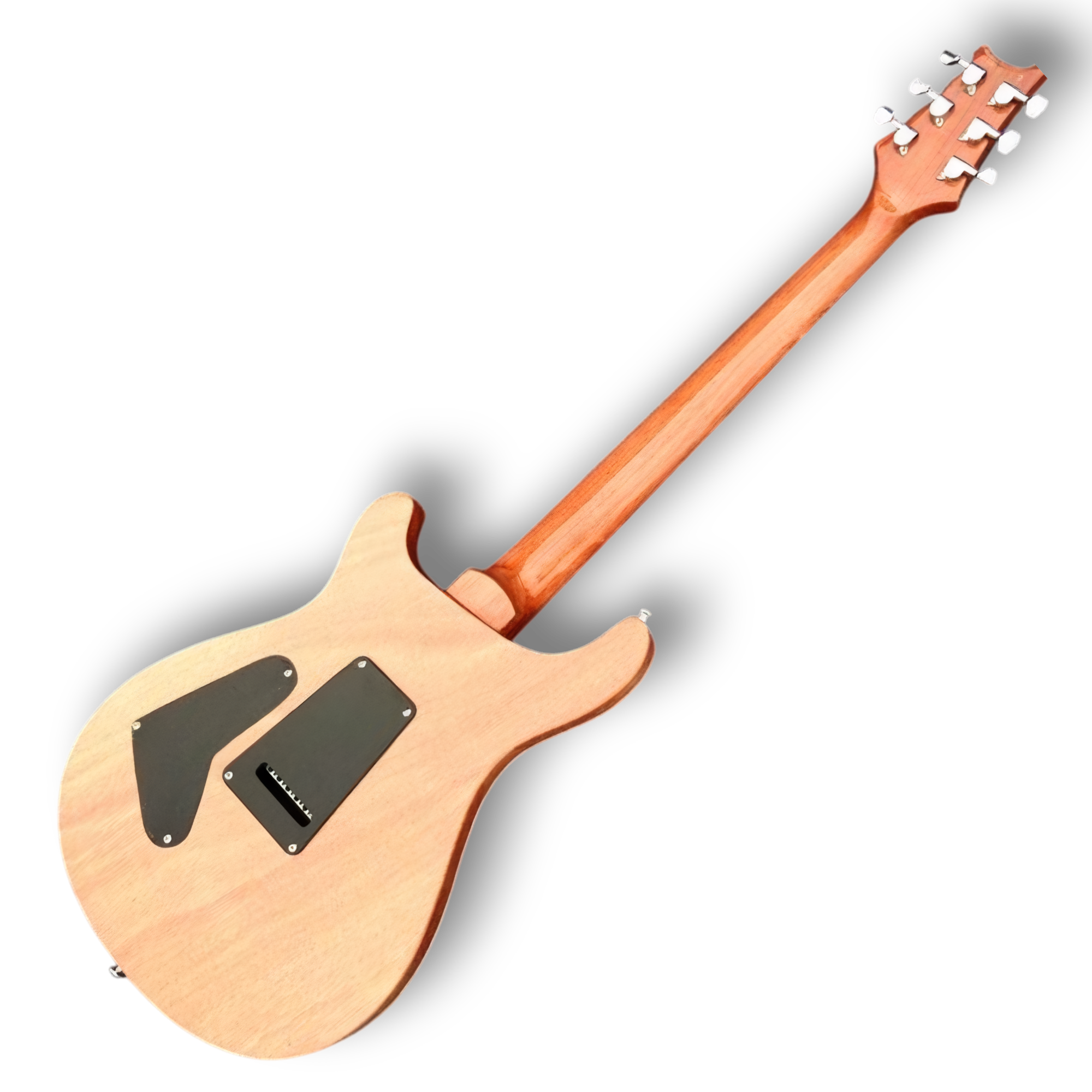 Custom Made Blud Green Fade Flame Maple Top Wood 6 Strings Electric Guitar - Image 7