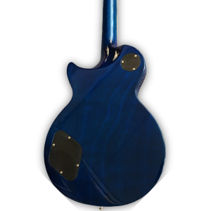 Custom Made Flame Maple Top Blueberry Burst LP Style Electric Guitar 6 Strings - Image 5