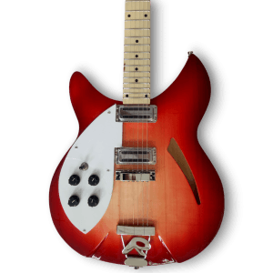 Custom Made Semi-Hollow Left Handed Fireglo 360 Style 6 String Electric Guitar