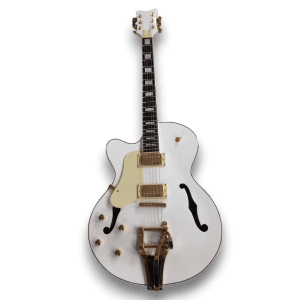 Custom Made Left Handed White Hollow Body Falcon Style 6 Strings Electric Guitar - Image 2