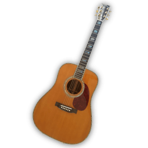 Custom Made Natural Wood D45 Style Abalone Inlay Acoustic Guitar