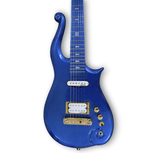 Custom Made Metallic Blue Prince Cloud Style 6 Strings Electric Guitar - Image 2