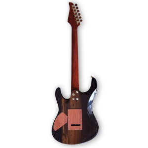 Custom Made Faded Trans Green Burst Finish Waterfall Burl Maple Carve Top Electric Guitar - Image 6