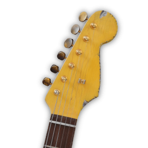 Custom Made Heavy Aged Black Relic Stevie Ray Vaughan SRV Strat Style 6 Strings Electric Guitar - Image 4