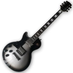 Custom Made Teardrop Metallic Silverburst LP Style Left Handed 6 Strings Electric Guitar - Image 2