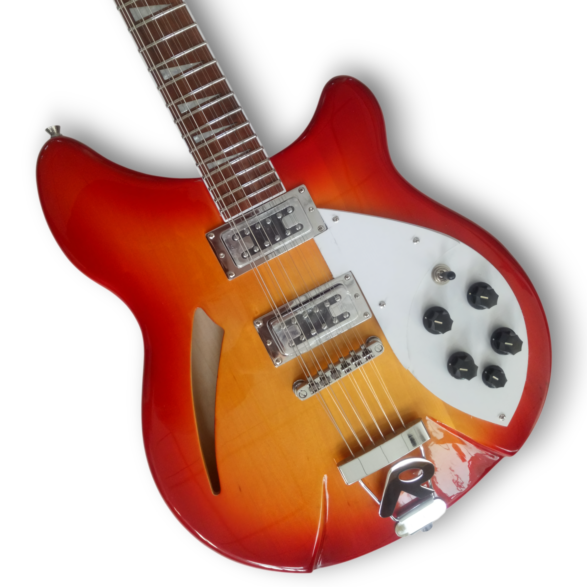 Custom Made Semi-Hollow Fireglo Color 360 12 Style 12 String Electric Guitar - Image 2