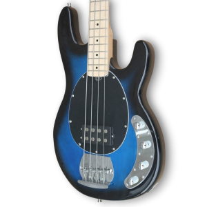 Custom Made Pacific Blue Burst 4 Strings Electric Bass - Image 2