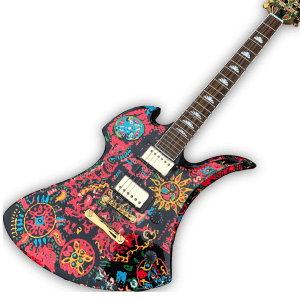 Custom Made Burny Hide Style Cloud Inlays Mockingbird 6 Strings Electric Guitar - Image 2