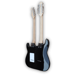 Custom Made Strat Style Tobacco Sunburst Double Neck 6 Strings 12 Strings Electric Guitar - Image 4
