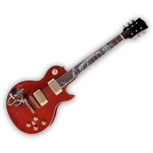 Custom Made Slash Snakepit Red Flame Maple Top Snake Inlay LP Style Electric Guitar - Image 2