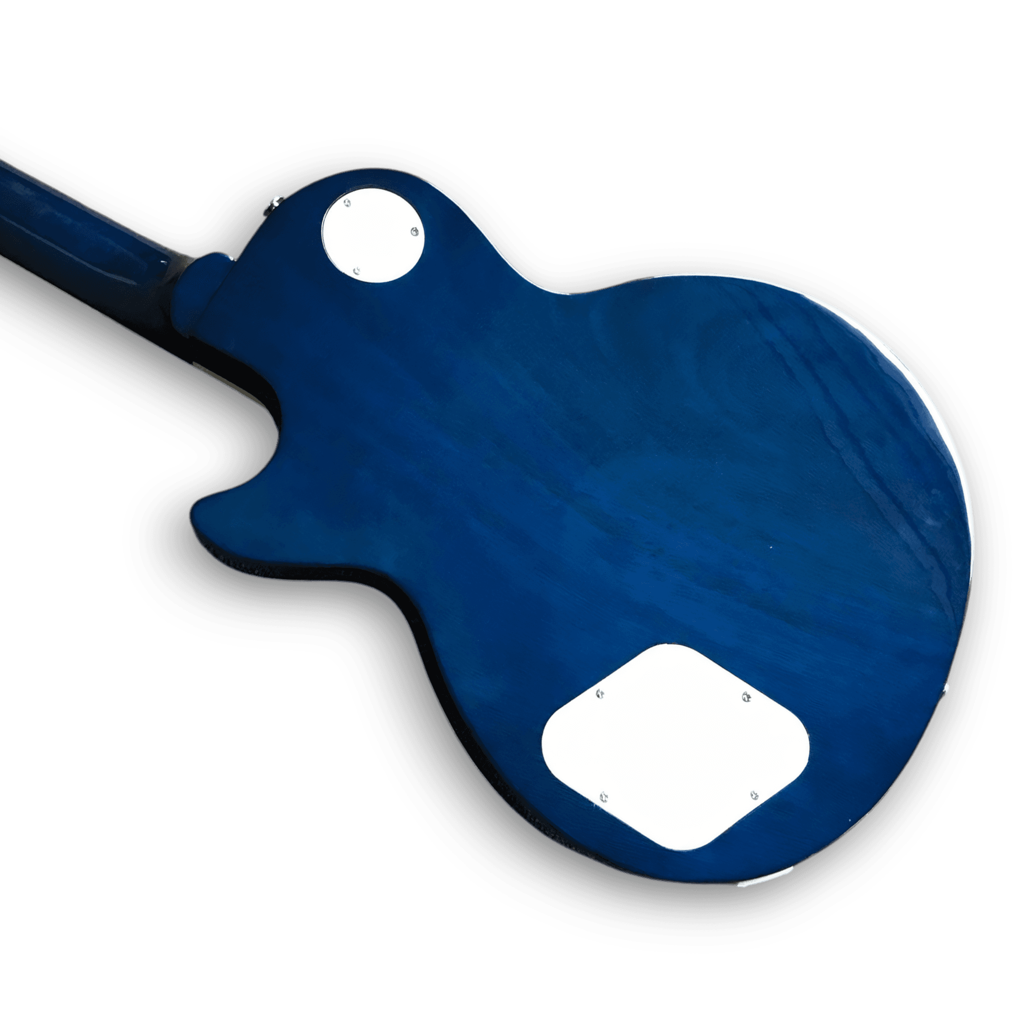 Custom Made Flame Maple Top 6 Strings LP Style Blueberry Burst Electric Guitar - Image 4