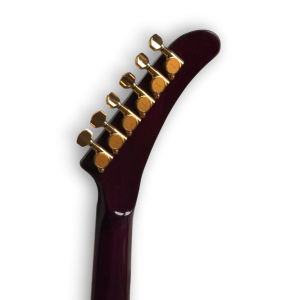 Custom Made Left Handed Flame Maple Top Purple Explorer Style 6 Strings Electric Guitar - Image 7