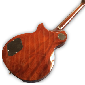 Custom Made Trans Brown Natural Wood LP Style 6 Strings Electric Guitar - Image 3
