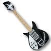 Custom Made John Lennon Left Handed Black 325 Style 6 Strings Electric Guitar