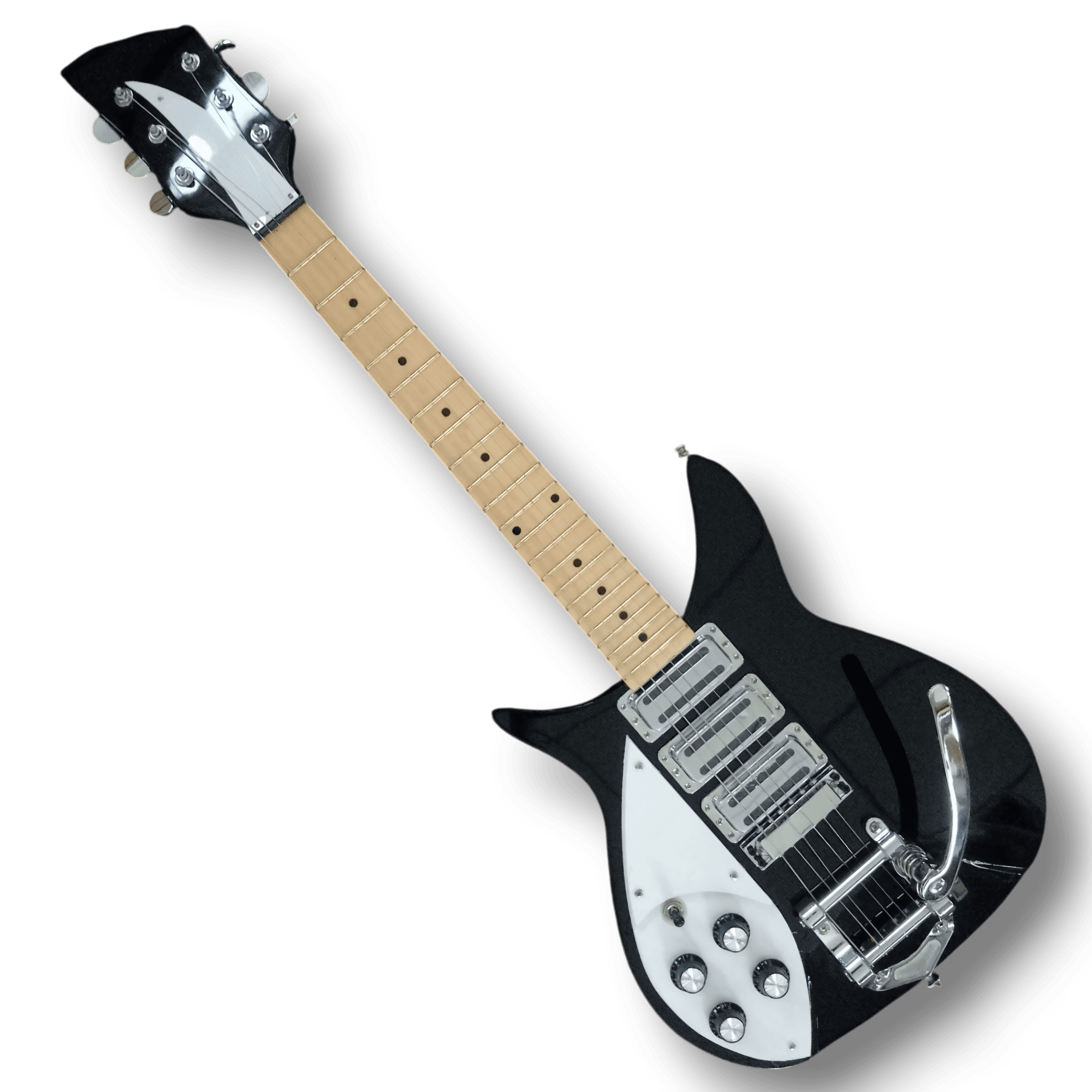 Custom Made John Lennon Left Handed Black 325 Style 6 Strings Electric Guitar