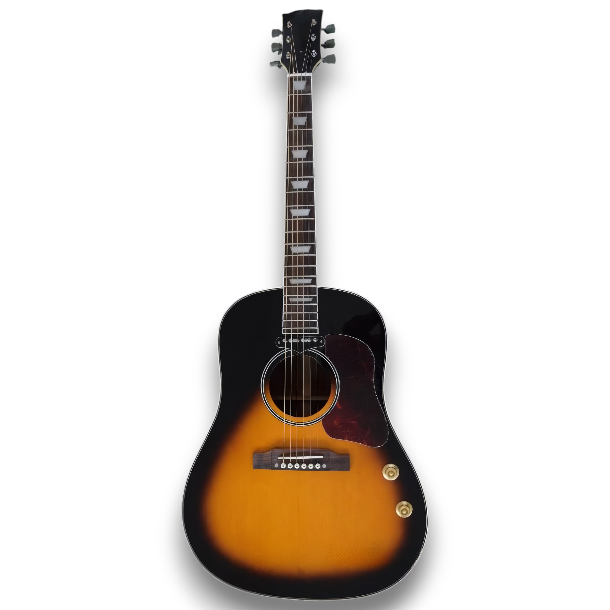 Custom Made J160E Style Vintage Sunburst Acoustic Guitar