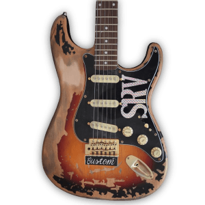 Custom Made Heavy Aged Black Relic Stevie Ray Vaughan SRV Strat Style 6 Strings Electric Guitar