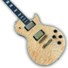 Custom Made Natural Quilted Maple Top Finish 6 Strings LP Style Electric Guitar