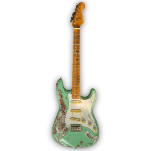 Custom Made Sea Foam Green Aged Heavy Relic Strat Style Electric Guitar