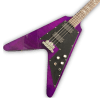 Custom Made Trans Purple Flying V Style 4 Strings Electric Bass