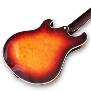 Custom Made Sunburst Trey Anastasio Style Semi-Hollow Flame Maple Top 6 Strings Electric Guitar - Image 6