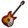Custom Made Fireglo Semi-Hollow 360 12 Style 12 String Electric Guitar