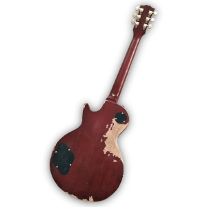 Custom Made Relic Aged Cherry Sunburst Flame Maple Top LP Style 6 Strings Electric Guitar - Image 3