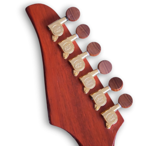 Custom Made Faded Trans Green Burst Finish Waterfall Burl Maple Carve Top Electric Guitar - Image 8