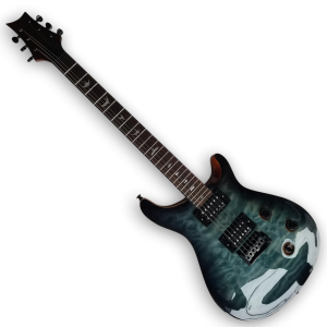 Custom Made 25th Qualited Maple Top Transparent Blue 6 Strings Electric Guitar - Image 2