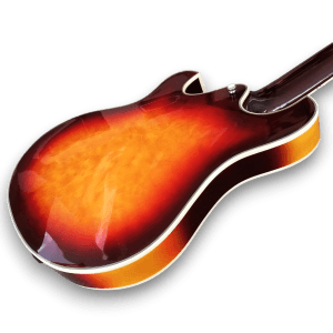 Custom Made Sunburst Trey Anastasio Style Semi-Hollow Flame Maple Top 6 Strings Electric Guitar - Image 7