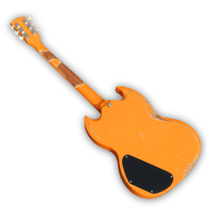 Custom Made Relic Orange SG Junior Style 6 Strings Electric Guitar - Image 3