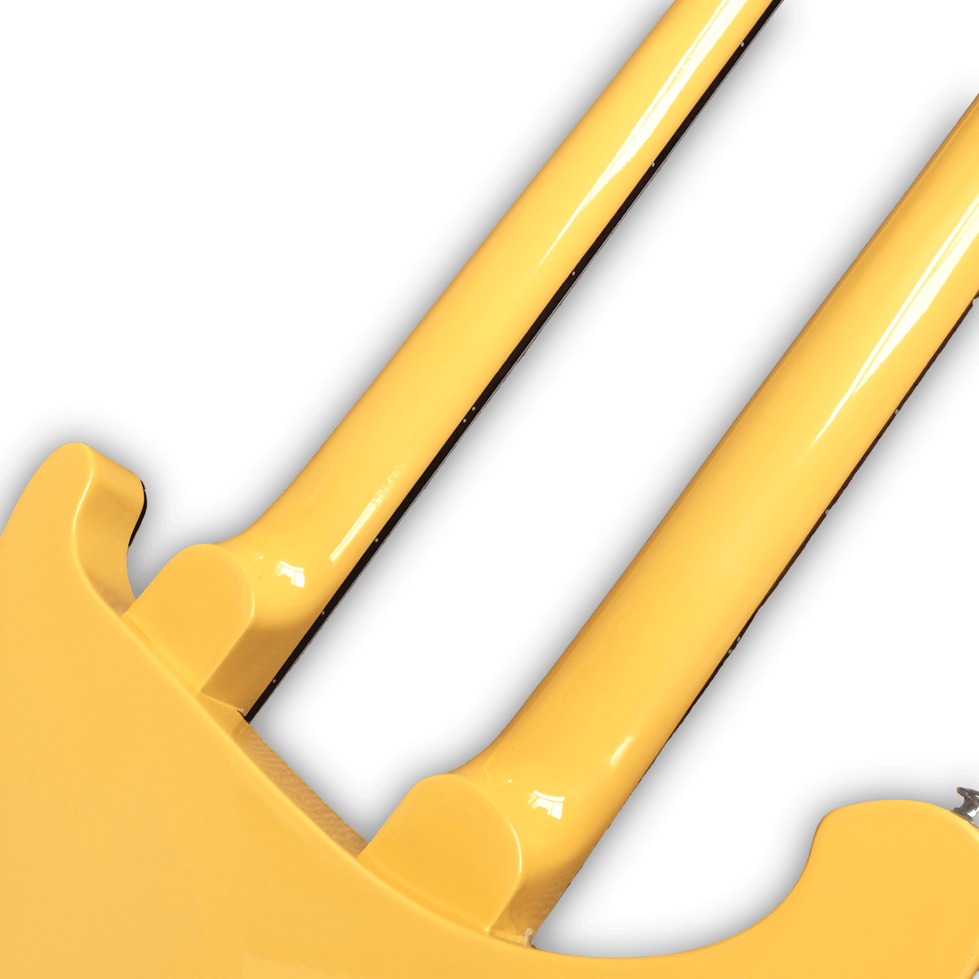 Custom Made Double Neck Yellow 4080 Style 4 Strings Bass & 6 Strings Electric Guitar - Image 8