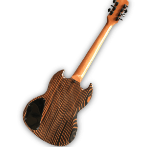 Custom Made Zebrawood Top SG Style 6 Strings Electric Guitar - Image 3