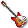 Custom Made Semi-Hollow 360 12 Fireglo Color Style Electric Guitar 12 String