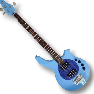 Custom Made Bongo Style Sky Blue Burst 4 Strings Electric Bass