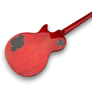 Custom Made LP Style Cherry Red Flame Maple Top Electric Guitar - Image 4