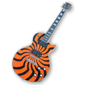 Custom Made Zakk Wylde Orange LP Style Buzzsaw 6 Strings Electric Guitar - Image 2