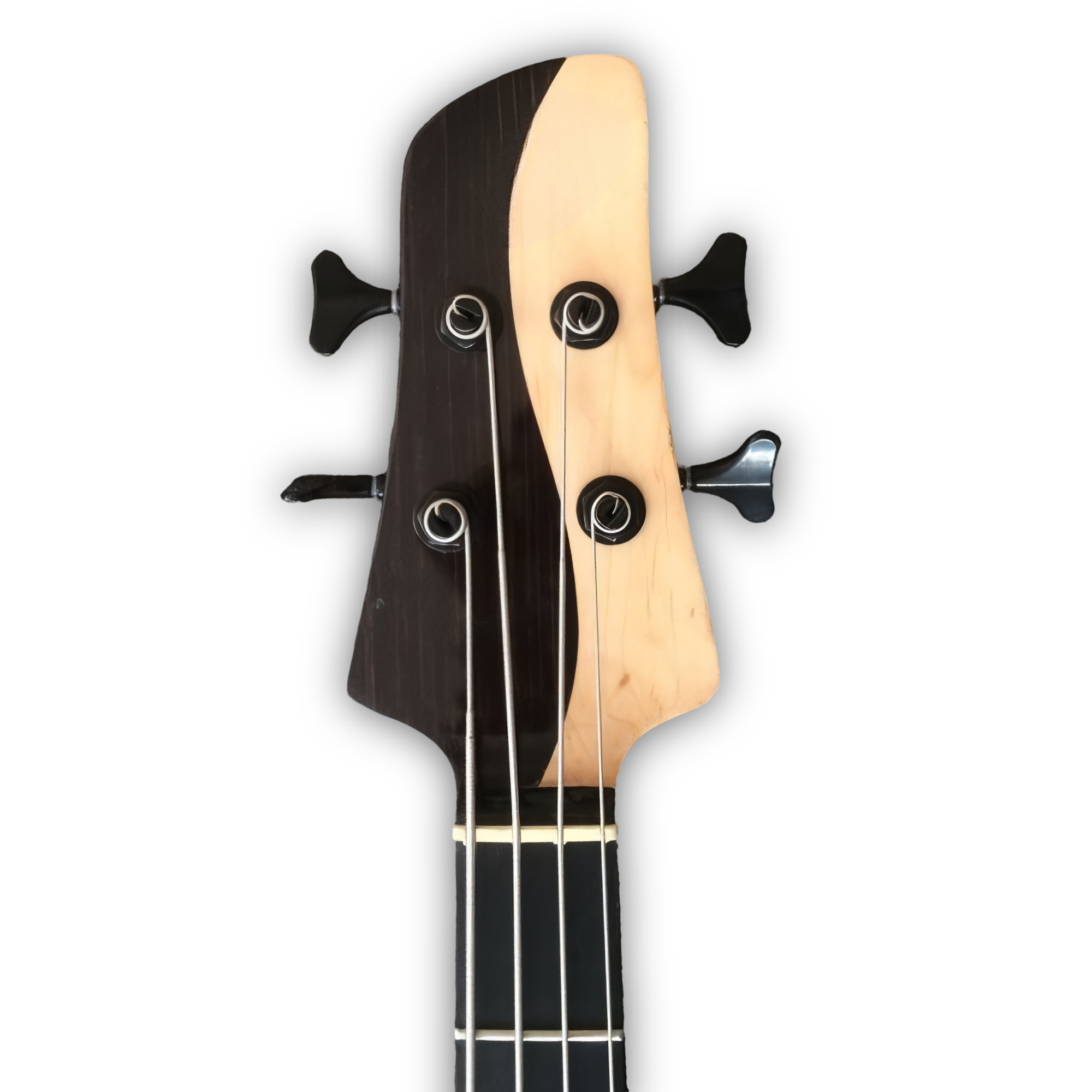 Custom Made Yin Yang Style Flame Maple Top Electric Bass - Image 3