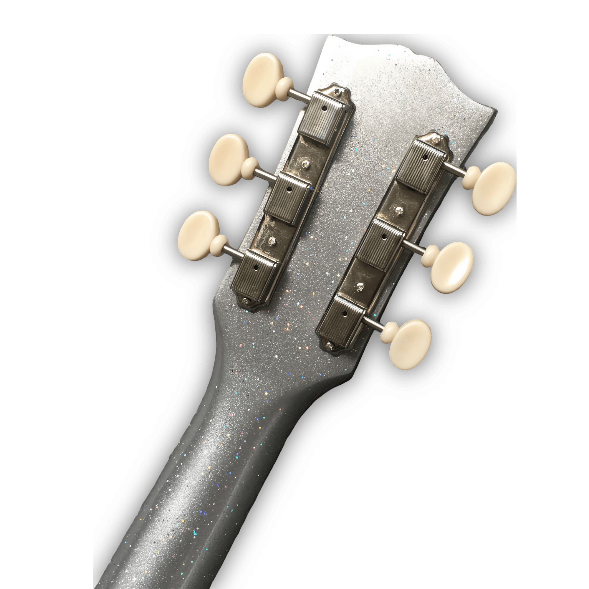 Custom Made Silver Sparkle P90 Pickups Single Cut LP Junior Style 6 Strings Electric Guitar - Image 9