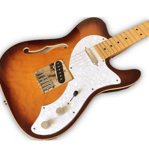Custom Made Sunburst Tele Thinline Style 6 Strings Electric Guitar - Image 2