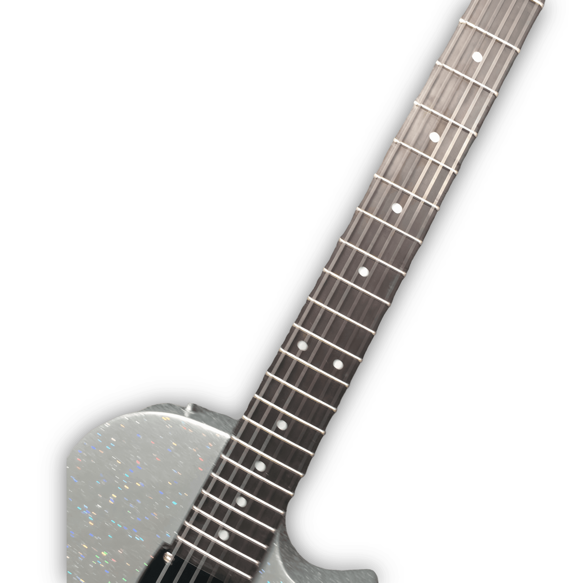 Custom Made Silver Sparkle P90 Pickups Single Cut LP Junior Style 6 Strings Electric Guitar - Image 4