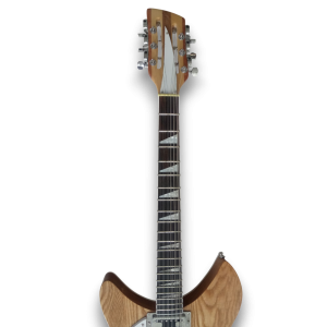 Custom Made Mapleglo Natural Wood Semi-Hollow 370/12 Style Left Handed Electric Guitar - Image 3